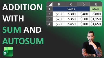 Excel Tips - SUM and AutoSum