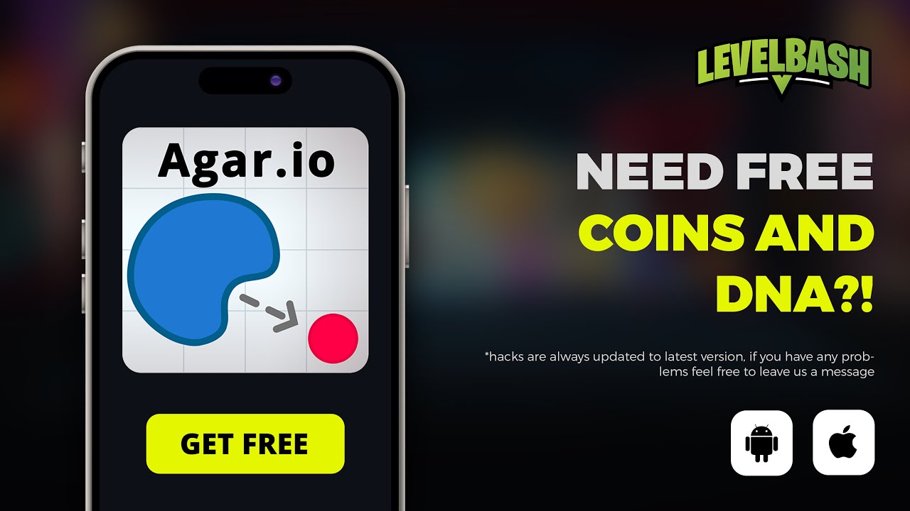 Agar.io Mod/Hack/Apk - Inject Max Free Coins and DNA *Insatnt Boost*