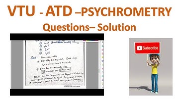 VTU Question paper Jan 2018   - Numerical on Psychrometry.