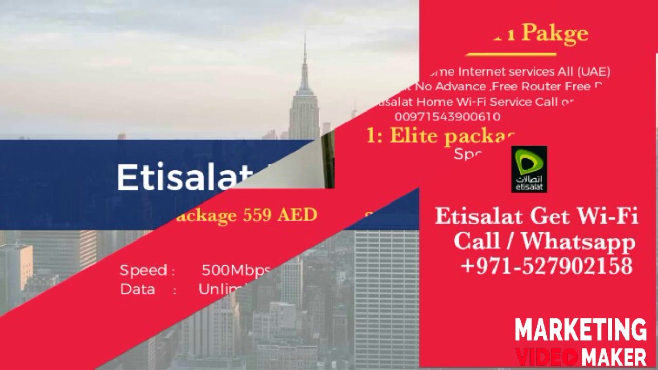 How to get Etisalat UAE Wi-Fi Connection - Elife - Unlimited data - YouTube