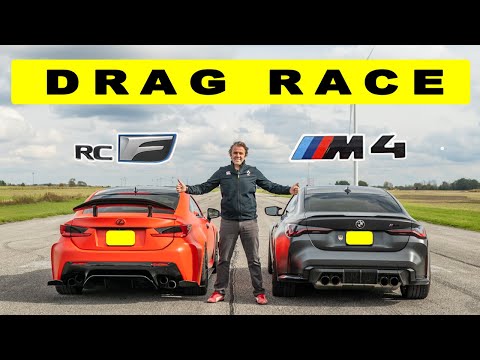 BMW M4 Manual takes on Lexus RC F in a drag and roll race!