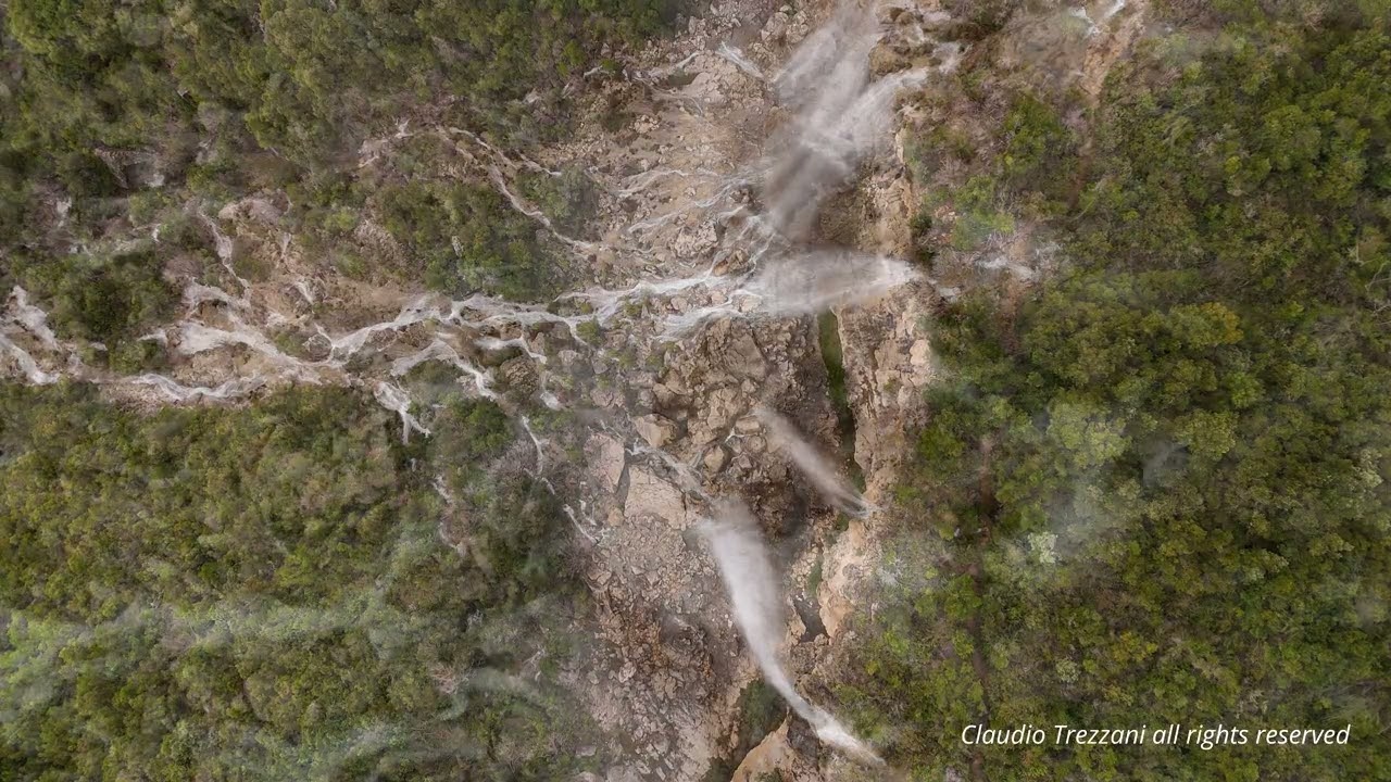 waterfalls and mountains