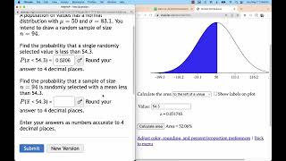 Find Probability Using the Central Limit Theorem and Stapplet
