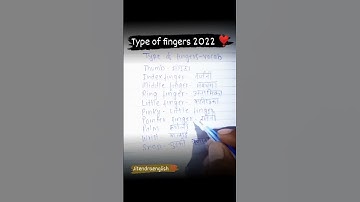 Fingers name in english | daily used words in english 2022❣️