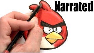Let's Draw Red Bird from Angry Birds - Colored Pencils (Narrated) screenshot 2