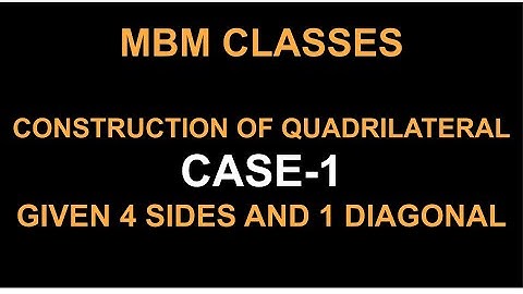 CONSTRUCTION OF QUADRILATERAL | CLASS 8 | COMPOSITE MATHS |HAPTER 10 | EX 10(E) | Case-1