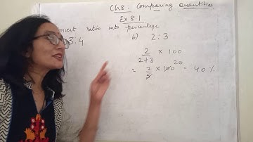 Class 8 | Comparing Quantities | Chapter 8 | Exercise 8.1 | Easy Explanation | Ratio | Percentage