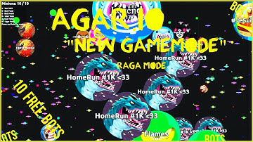 Agar.io // "NEW GAMEMODE" WOW // 10 FREE Bots!! // Raga Mode