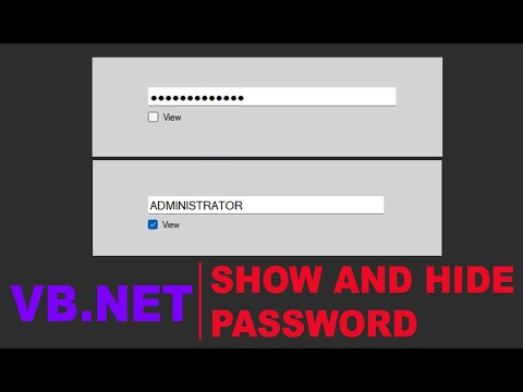 VB.NET - HOW TO SHOW AND HIDE PASSWORD | WITH SOURCE CODE