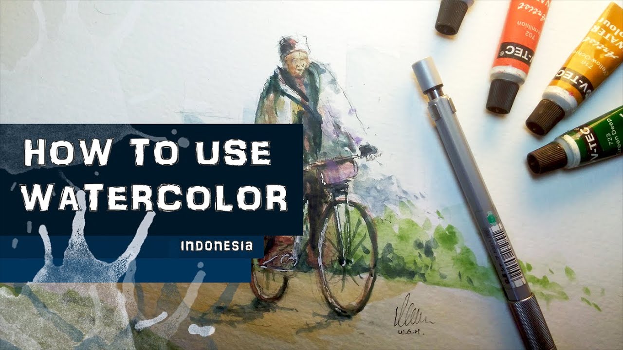 WATERCOLOR TUTORIAL II Cara Menggunakan Watercolor untuk Pemula - YouTube