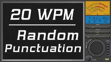 20wpm Random Punctuation, learning morse code