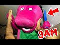 ATTACKED BY BARNEY AT 3AM!! (BARNEY IS HAUNTED!!)