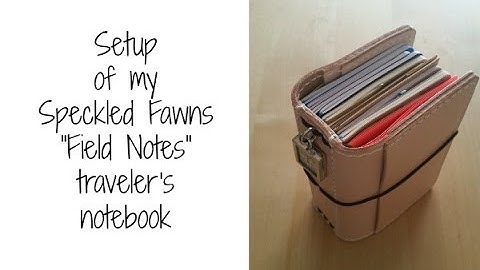 Setup of my Speckled Fawns "Field Notes" traveler