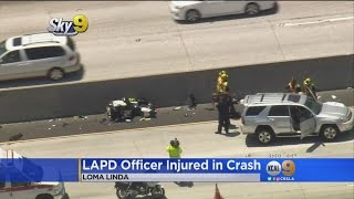 LAPD Motorcycle Officer Injured In Crash