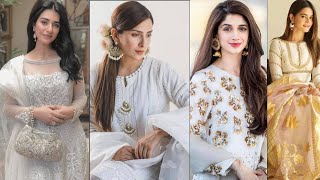 Pakistani actress. white color dresses ...