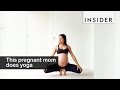 This fit mom beautifully documented her pregnancy using yoga
