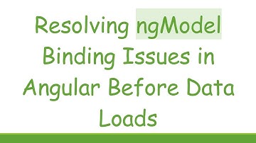 Resolving ngModel Binding Issues in Angular Before Data Loads