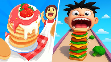 Sandwich Run Vs Pancake Run - All Level Gameplay Android,iOS - NEW UPDATE F8