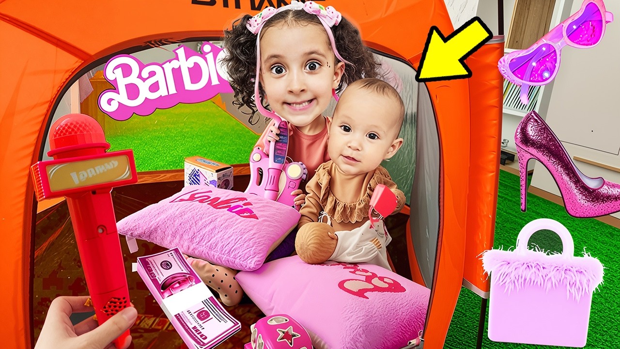 ASEL MİRA YA ÇADIRDAN ODA YAPTIK BANU ALYAYLA BİR GÜN BOYUNCA İÇİNDE KALDILAR !!