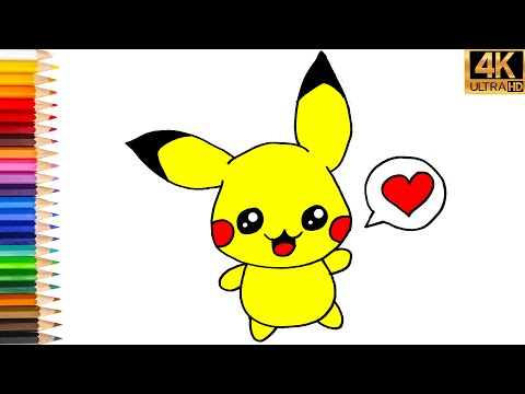 PİKACHU RESMİ ÇİZİMİ 🐣 POKEMON-PİKACHU NASIL ÇİZİLİR KOLAY 😍 RESİM ÇİZME 🌈 KOLAY ÇİZİMLER