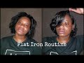 flat iron routine |Relaxed Hair