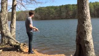 My husband, Stephen, fishing at Loch Raven Resevoir