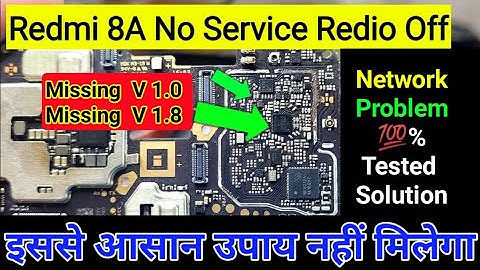 Redmi 8/8a No Service Redio Off | Solution Redmi Network Problem | Missing 1 Volt & 1.8 Volt