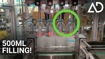 Filling 500ml Bottles On Automated Production Line (FL-14) | Advanced Dynamics