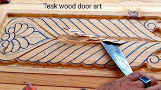 Teak wood Door art || UP wood art