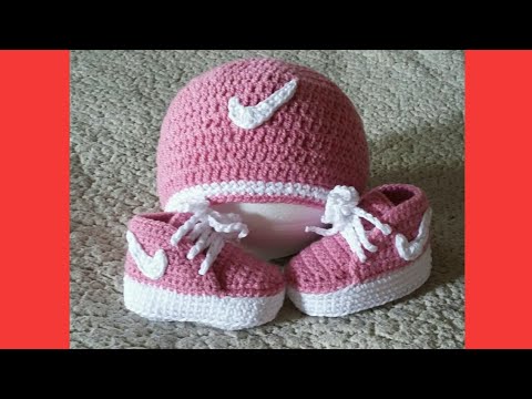 tenis nike a crochet para bebe