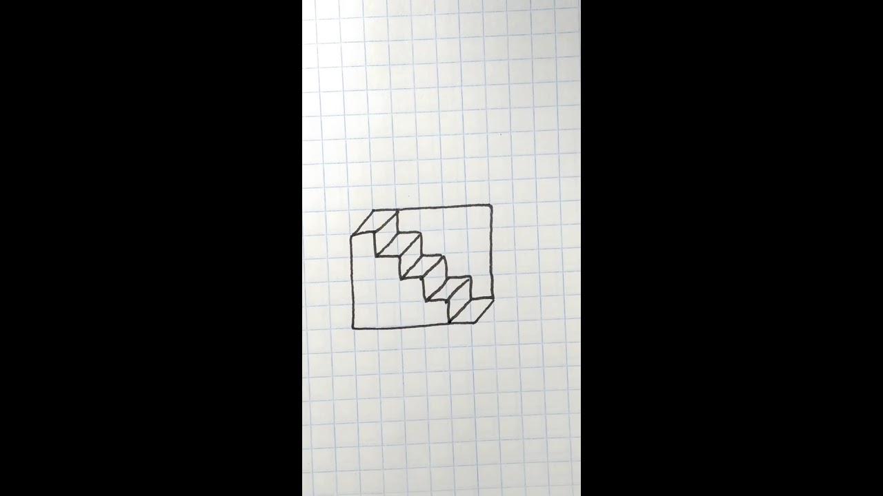 DIY - Как нарисовать 3D рисунок. Оптическая иллюзия на бумаге.