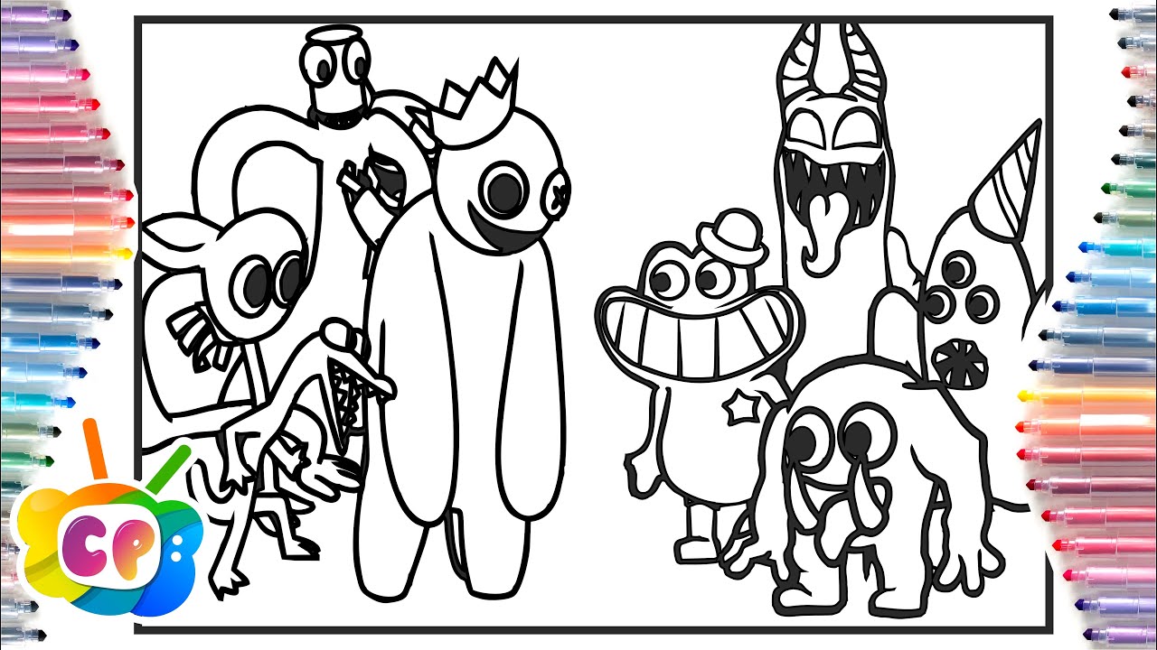 Singing Rainbow Friends Roblox coloring page