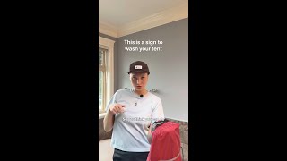 How to wash a tent
