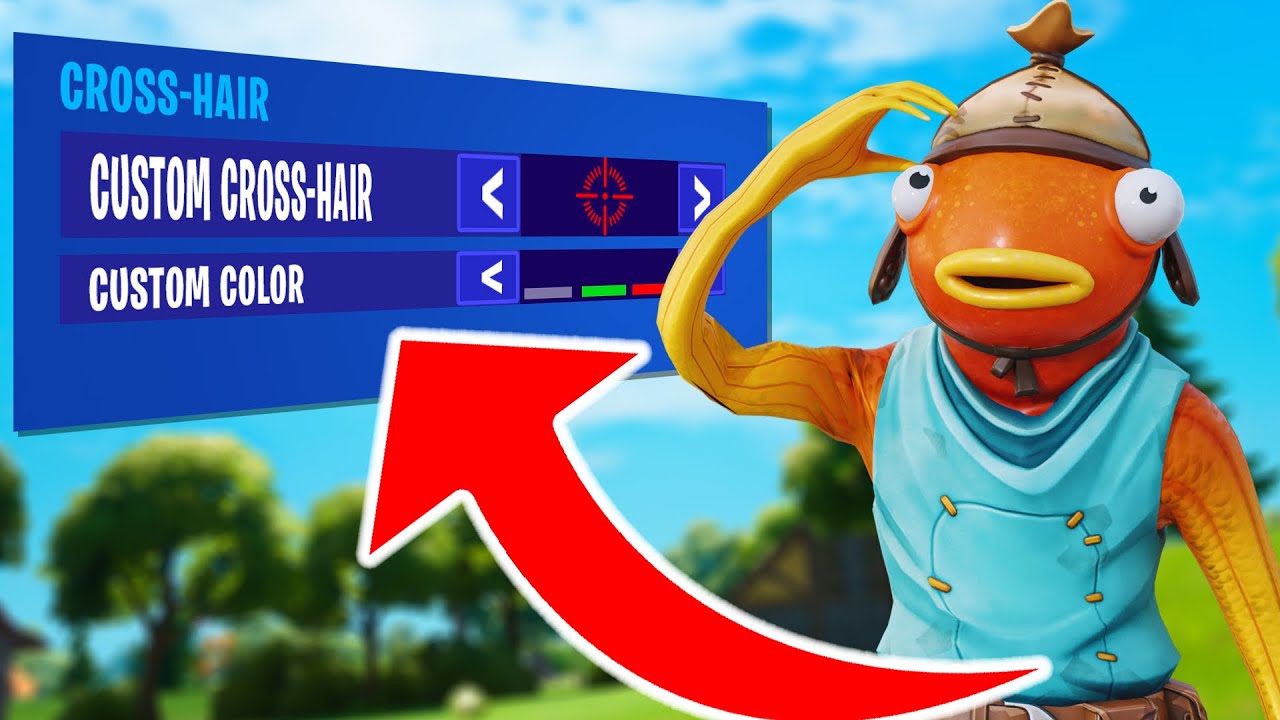 Playing fortnite with a custom crosshair youtube