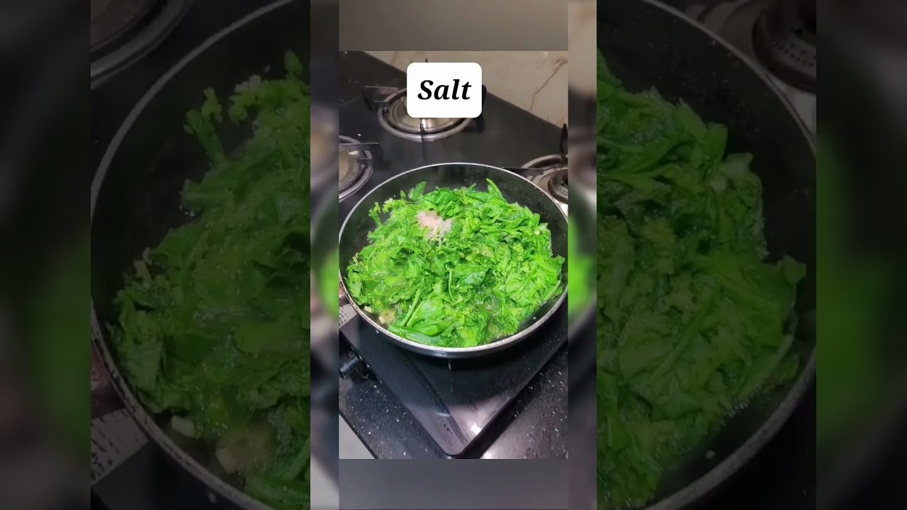 Palak Fry in quick and easy way 
