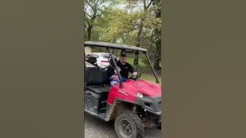 Look at the smiles on their faces! Escaping on a ranger with Chuck Bronson @LazyOutfitFarm