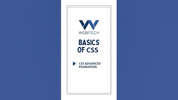 #webitechshorts (25) | How To Create CSS Pagination in CSS with example in CSS