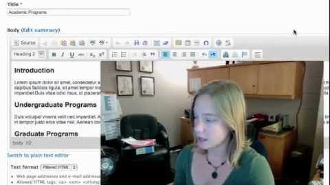 Basic Drupal Training 1: How to Login and add Basic Pages