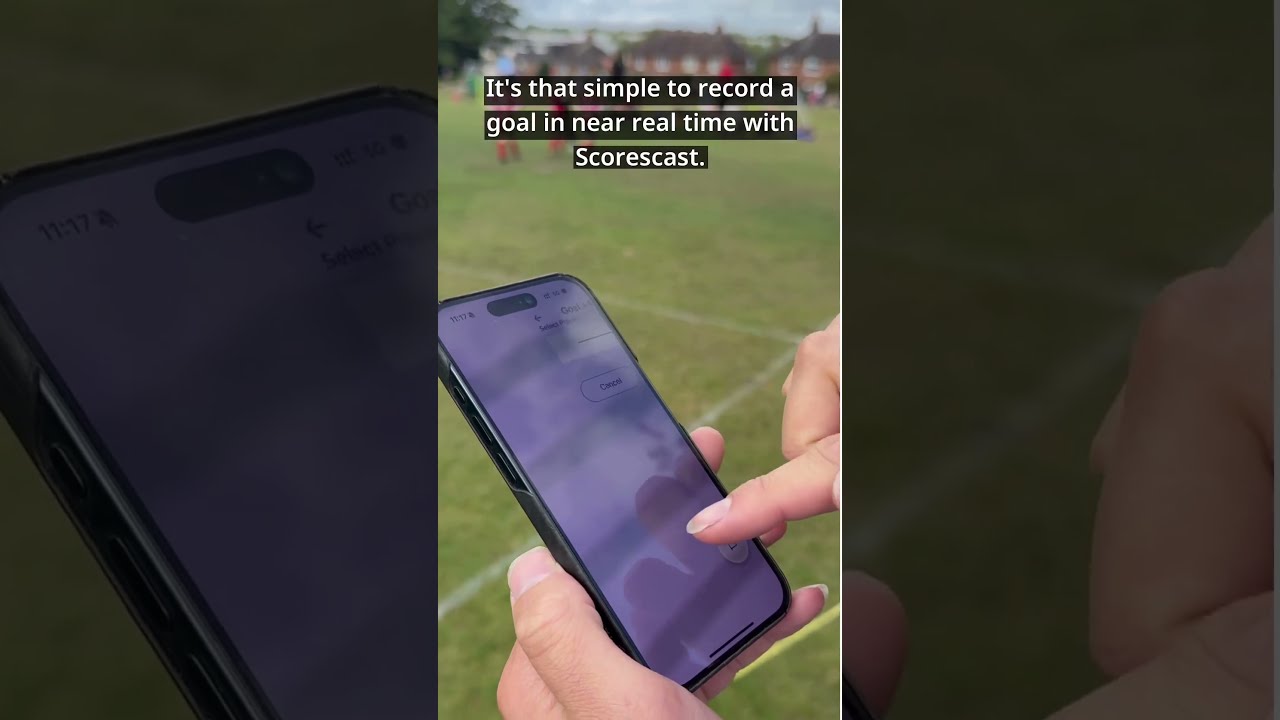 Scorescast record a Goal in near Real Time for your team 