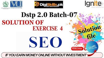 digiskills search engine optimization exercise 4 batch 7 solution 2024 | digiskills SEO exercise 4