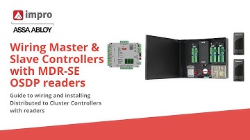 Wiring Distributed Controller (iTRT2) to Slave Cluster Controller with MDR-SE OSDP Reader