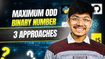 2864. Maximum Odd Binary Number | Sorting | Math | Bit Manipulation | 2 Pointer | 3 Ways