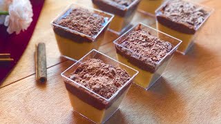 حلى سهل وسريع بدون بسكوت/ حلا سهل وبارد بدون بسكوت | caramel and chocolate pudding