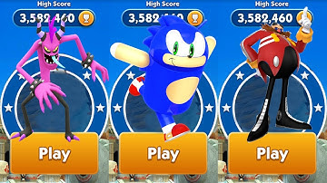 Sonic Dash - Andronic New Character Fully Upgraded - All Characters Unlocked (android, iOS) Gameplay