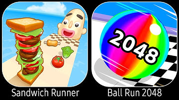 Sandwich Runner VS Ball Run 2048 - All Levels Gameplay Android iOS Ep 8