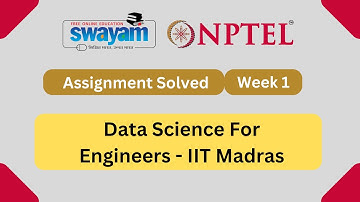 Data Science for Engineers || NPTEL week 1 answers 2023 || MY SWAYAM || Jul - Dec 2023
