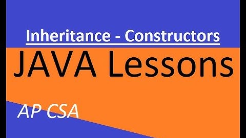 AP CSA Unit 9 Constructors with Inheritance