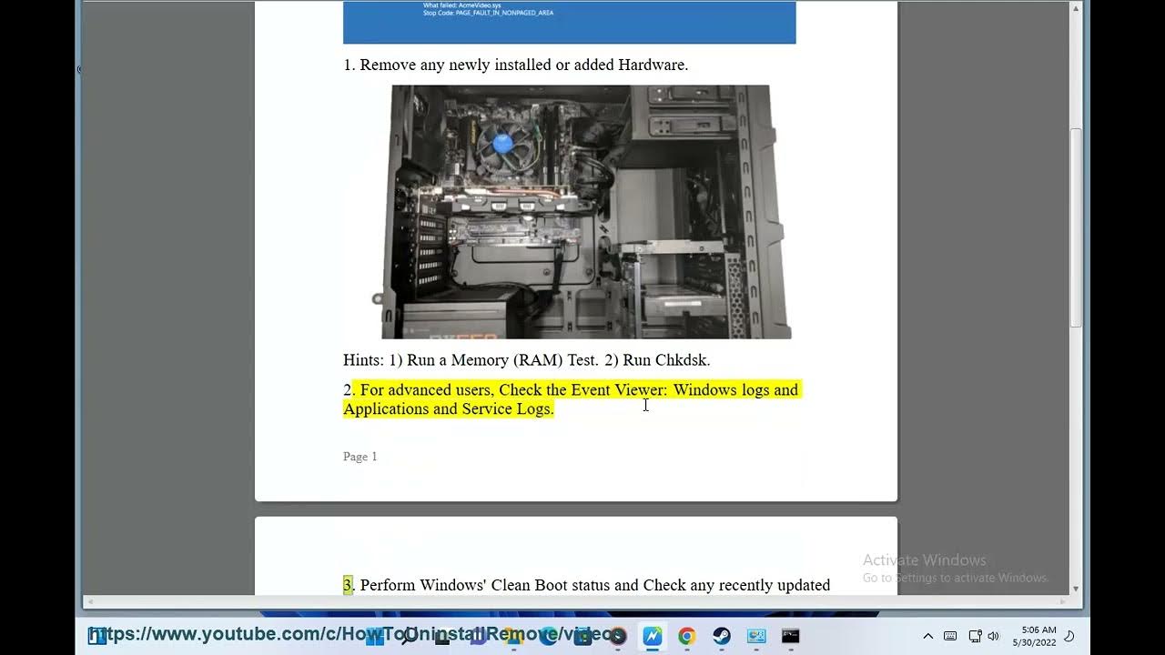 Non page area. Fault nonpaged area windows 11.