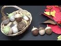 （100円均一）秋の飾り　簡単で可愛い！どんぐりの作り方【DIY】Easy and cute! Acorn