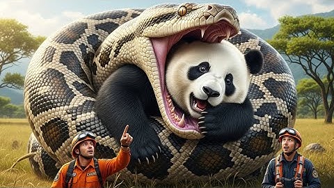 Rescue Team Fights a Giant Python to Save a Terrified Panda — Heart-Stopping Moment#animalrescue